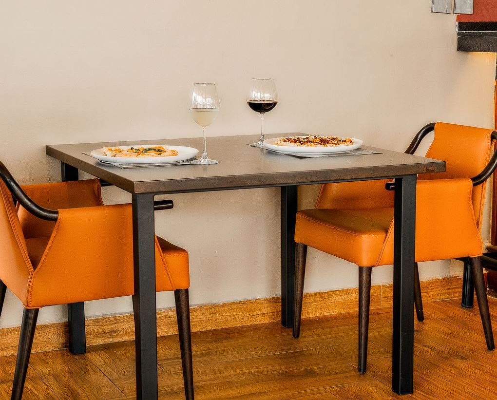 Intimate dining setup